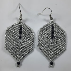 Silver Black Earrings