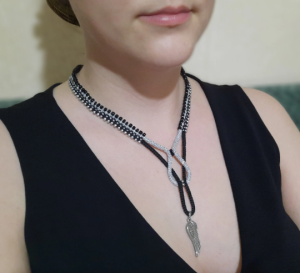 Angel Wing Pendant Macrame Necklace