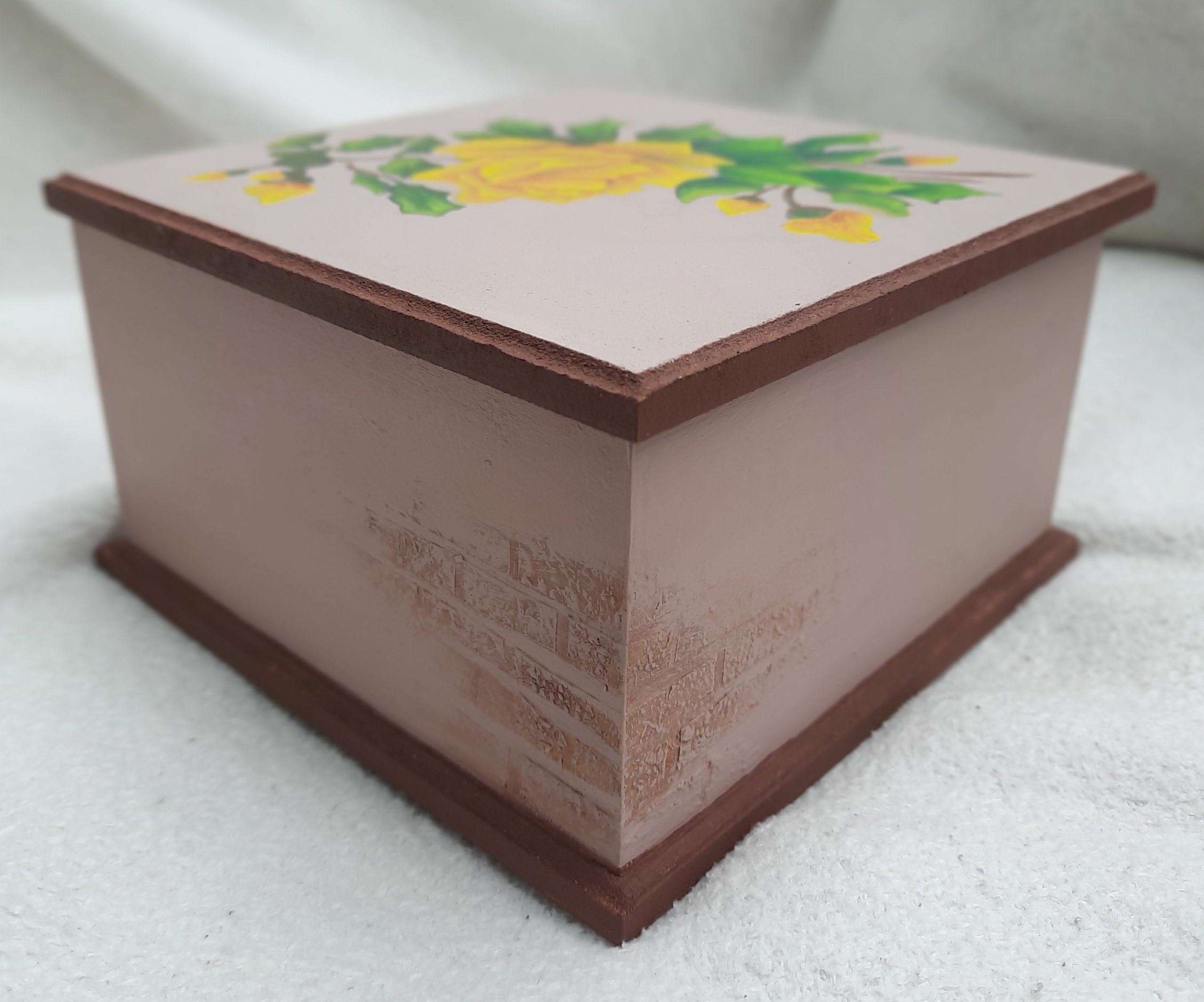 "Yellow Rose" Wooden Jewelry Box - Image 3