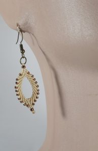 Beige earring