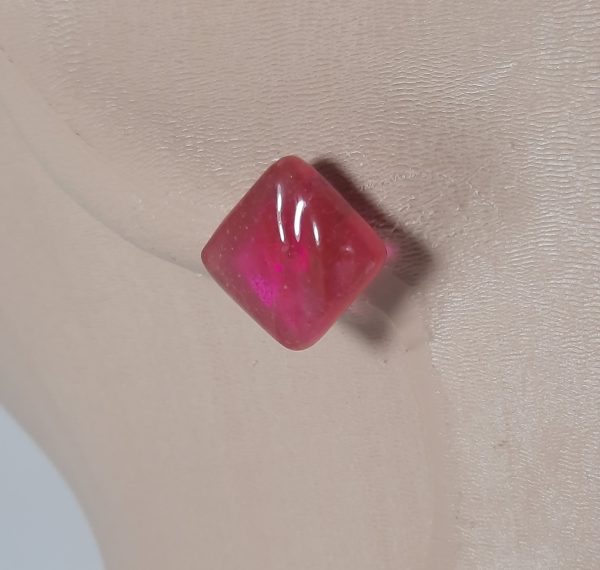Pink Epoxy Resin Earrings - Image 4