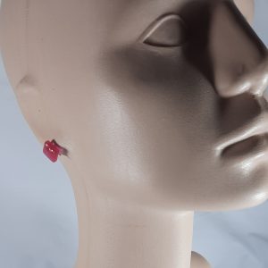 Pink Epoxy Resin Earrings