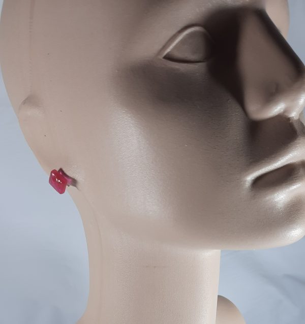 Pink Epoxy Resin Earrings