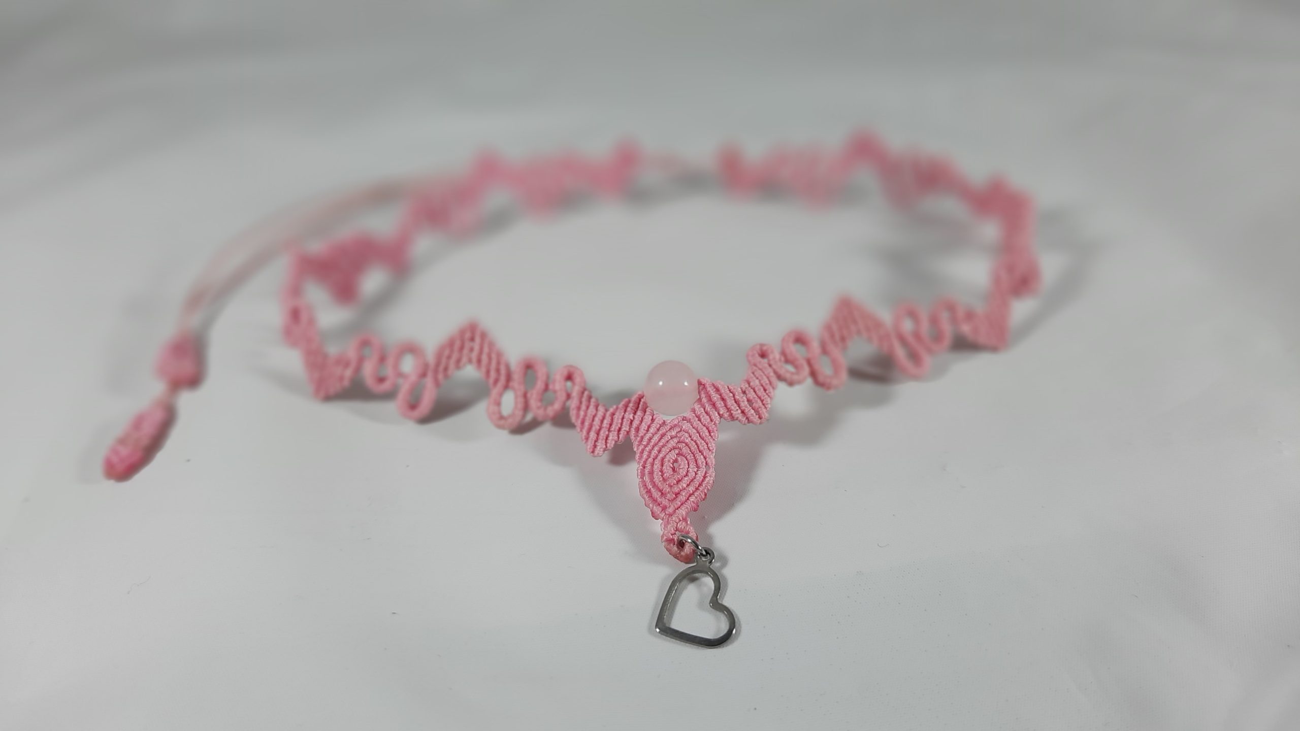 Pink Choker with Rose Quartz - Image 4