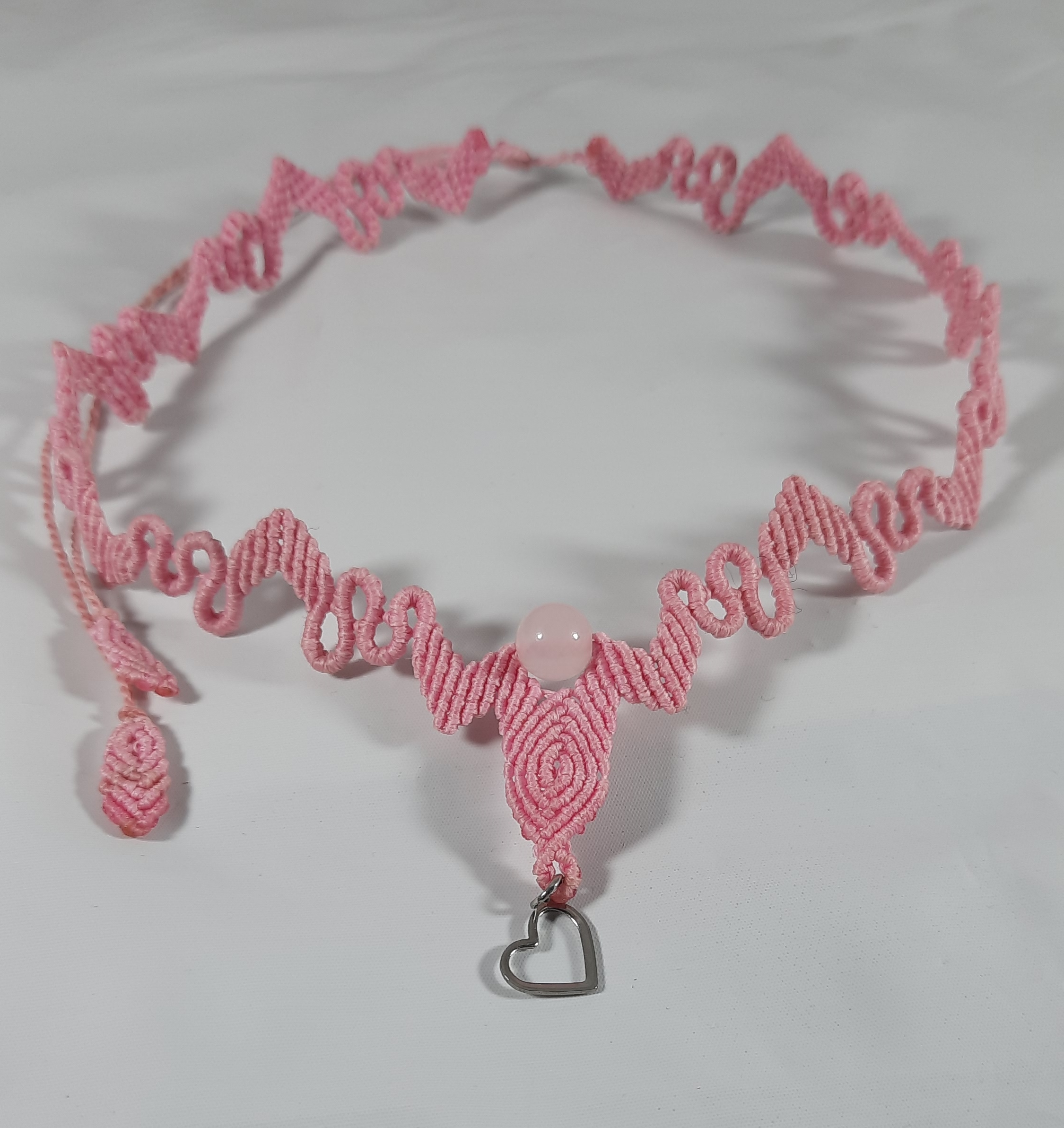 Pink Choker with Rose Quartz - Image 5