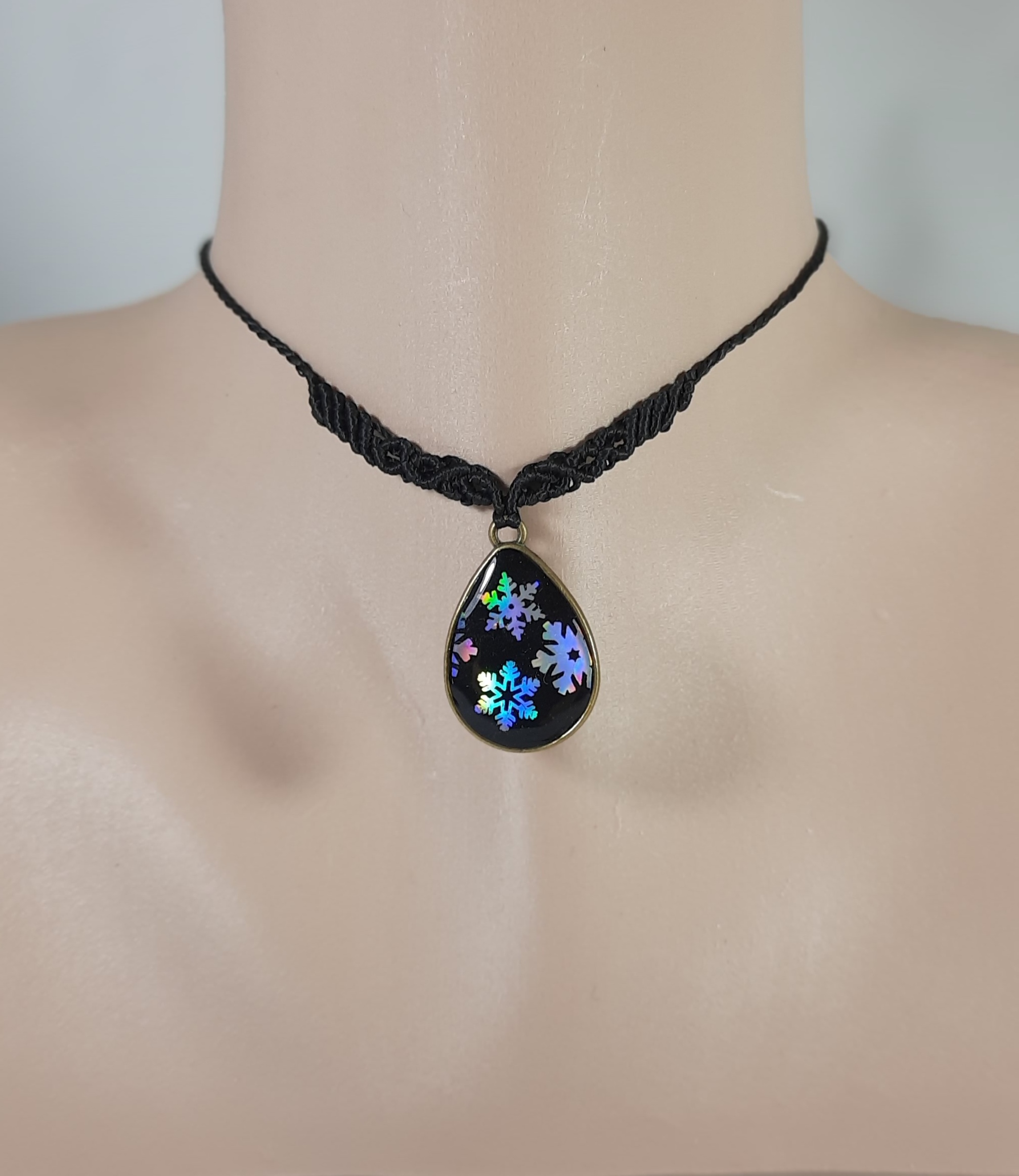Holographic Snowflake Necklace