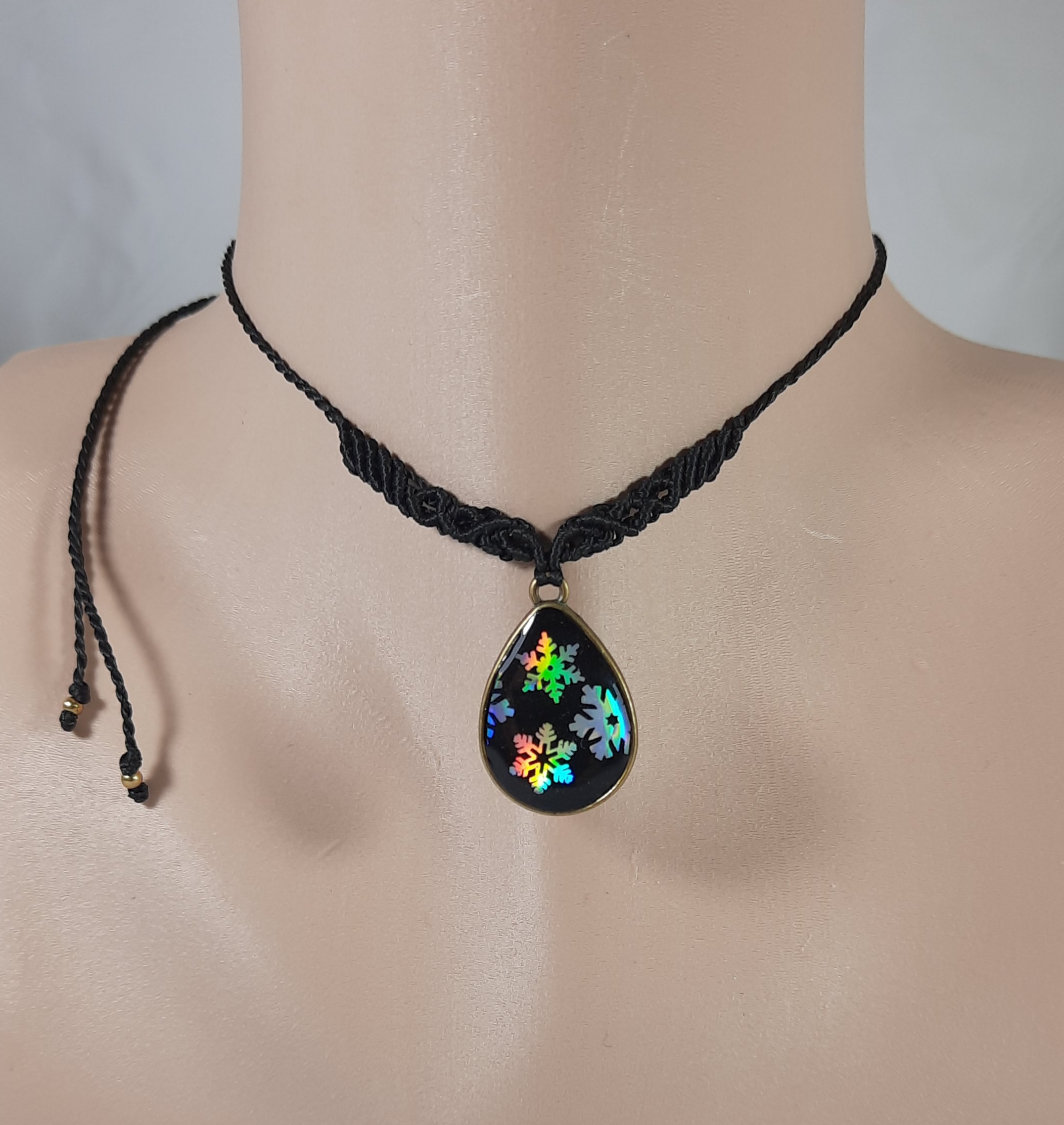 Holographic Snowflake Necklace - Image 2